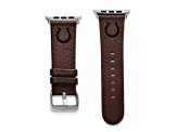 Gametime Indianapolis Colts Leather Band fits Apple Watch (38/40mm M/L Brown). Watch not included.