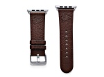 Gametime Kansas City Chiefs Leather Band fits Apple Watch (38/40mm M/L Brown). Watch not included.