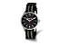 Mason Stainless Steel Black and Gray Striped Nylon Strap Watch