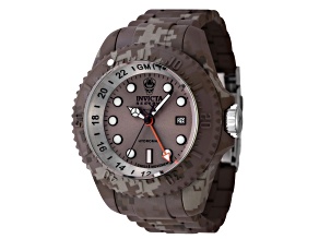 Invicta Reserve Hydromax Hydroplated52mm Brown Dial Brown Camo Print Stainless Steel Bracelet Watch