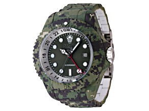 Invicta Reserve Hydromax Hydroplated 52mm Green Dial Green Camo Print Stainless Steel Bracelet Watch