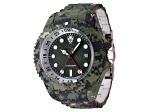 Invicta Reserve Hydromax Hydroplated 52mm Green Dial Green Camo Print Stainless Steel Bracelet Watch