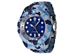 Invicta Reserve Hydromax Hydroplated 52mm Blue Dial Blue Camo Print Stainless Steel Bracelet Watch