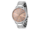 Invicta Wildflower 38mm Light Pink Dial Stainless Steel Quartz Watch