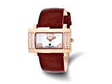 Ladies Charles Hubert Stainless Brown Leather 40x23mm Watch