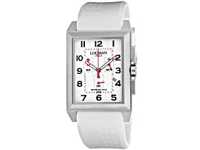 Locman Men's Classic White Silicone Strap Watch