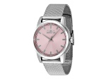 Invicta Celestial 36mm Pink Dial Stainless Steel Mesh Band Quartz Watch