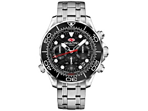 Seapro Men's Mondial Timer Black Dial, Stainless Steel Watch