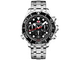 Seapro Men's Mondial Timer Black Dial, Stainless Steel Watch