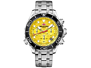 Seapro Men's Mondial Timer Yellow Dial, Stainless Steel Watch