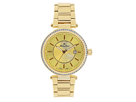 Mathey Tissot Women's Classic Yellow Dial Yellow Stainless Steel Watch