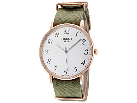 Tissot Men's Desire 42mm Watch, Green Fabric Strap