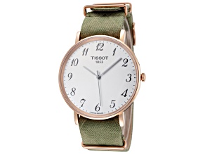 Tissot Men's Desire 42mm Watch, Green Fabric Strap