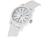 Nautica Ayia Triada Men's 44 Quartz Watch with White Rubber Strap, White Dial