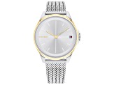 Tommy Hilfiger Women's Delphine White Dial, Stainless Steel Watch