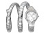 Just Cavalli Signature Snake Glam Evo 7 Doppio 22mm Quartz Women's Gray Dial Stainless Steel Watch