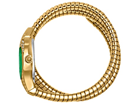 Just Cavalli Signature Snake Glam Evo 7 Doppio 22mm Quartz Women's Green Dial Stainless Steel Watch