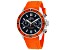 Seapro Men's Thrash Black Dial, Orange Bezel, Orange Silicone Watch