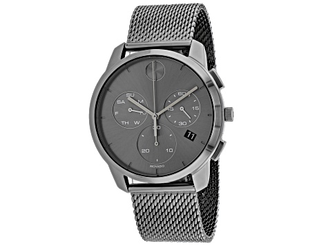 Movado Men's Bold Gunmetal Stainless Steel Mesh Band Watch