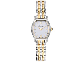 Mathey Tissot Women's Classic White Dial with Yellow Accents Two-tone Stainless Steel Watch
