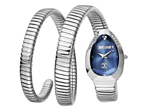 Just Cavalli Women's Animalier Donna Finezza 22mm Quartz Watch, Blue Dial