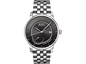 Mido Men's Baroncelli Black Dial Stainless Steel Watch