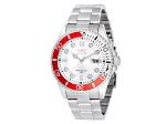 Invicta Pro Diver Exclusive 43mm White Dial Red and White Bezel Stainless Steel Quartz Watch