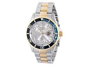 Invicta Men's Pro Diver 43mm White Dial Blue Bezel Two-tone Stainless Steel Quartz Watch