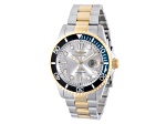Invicta Men's Pro Diver 43mm White Dial Blue Bezel Two-tone Stainless Steel Quartz Watch