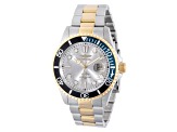 Invicta Men's Pro Diver 43mm White Dial Blue Bezel Two-tone Stainless Steel Quartz Watch