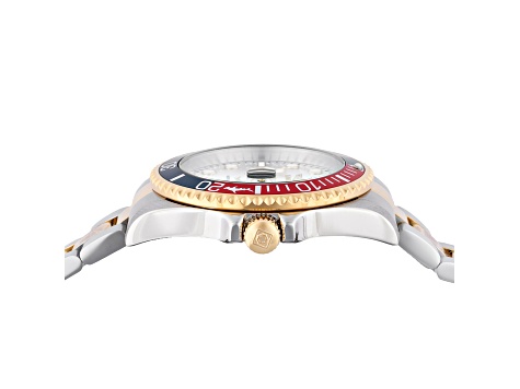 Invicta Men's Pro Diver 43mm White Dial Red and Blue Bezel Two-tone Stainless Steel Quartz Watch