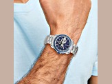 Charles Hubert Stainless Steel Chronograph Blue Dial Watch