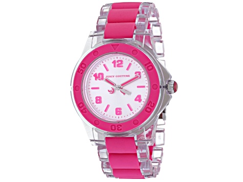 Juicy Couture HRH 38mm Pink Rubber with Colorless Plastic 