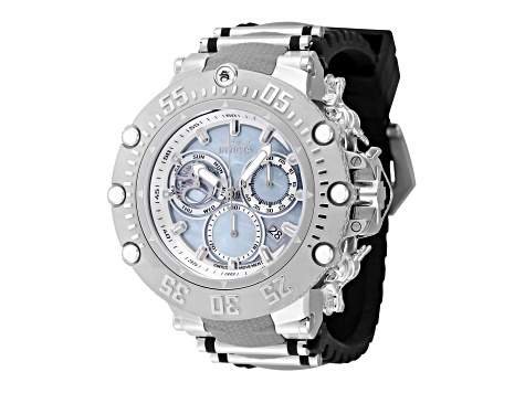 Invicta Subaqua Noma VII 52mm Quartz Silicone and Stainless Steel Strap Watch, White Dial