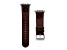Gametime MLB Chicago Cubs Brown Leather Apple Watch Band (42/44mm M/L). Watch not included.