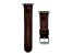 Gametime MLB Los Angeles Dodgers Brown Leather Apple Watch Band (42/44mm M/L). Watch not included.