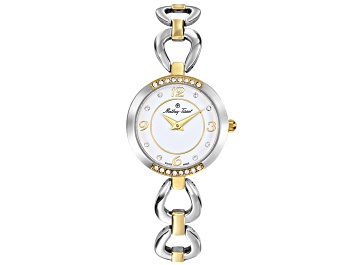 Picture of Mathey Tissot Women's Fleury 1496 White Dial, Two-tone Yellow Stainless Steel Watch