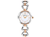 Mathey Tissot Women's Fleury 1496 White Dial, Two-tone Rose Stainless Steel Watch