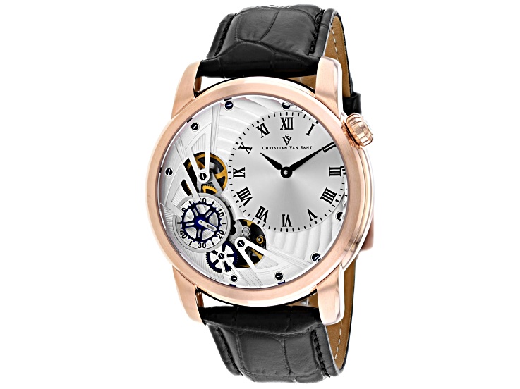 Christian　オリエント Men's silver Ralph Christian watch with a rubber band The