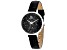 Roberto Bianci Women's Gemma Black Dial, Black Leather Strap Watch