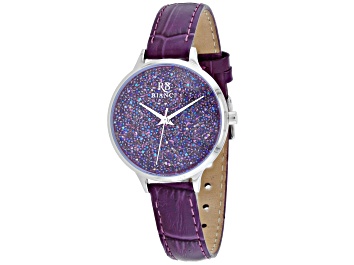 Picture of Roberto Bianci Women's Gemma Purple Dial, Purple Leather Strap Watch