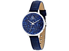 Roberto Bianci Women's Gemma Blue Dial, Blue Leather Strap Watch