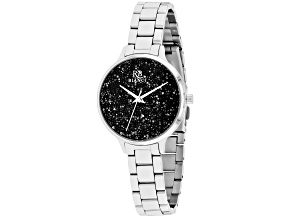 Roberto Bianci Women's Gemma Black Dial, Stainless Steel Watch