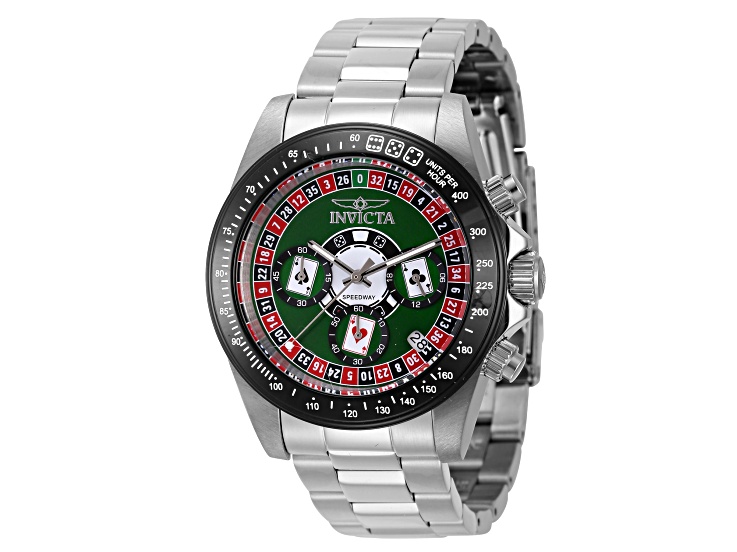 Invicta Speedway Casino Royale 39.5mm Green Dial Stainless Steel