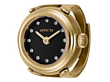 Invicta Women's Angel Mini 17.5mm Quartz Yellow Stainless Steel Yellow Dial Ring Watch