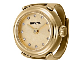 Invicta Women's Angel Mini 17.5mm Quartz Yellow Stainless Steel Yellow Dial Ring Watch
