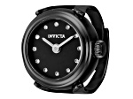 Invicta Women's Angel Mini 17.5mm Quartz Black Stainless Steel Black Dial Ring Watch