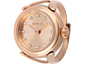 Invicta Women's Angel Mini 17.5mm Quartz Rose Stainless Steel Rose Dial Ring Watch