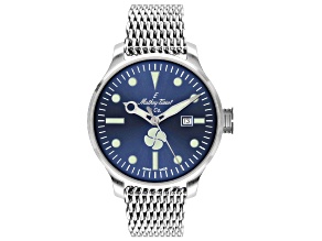 Mathey Tissot Men's Elica Blue Dial, Stainless Steel Watch