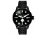 Mathey Tissot Men's Elica Black Dial, Black Stainless Steel Watch